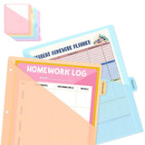 8PCS Plastic Binder Dividers with Tabs A4 Subject Dividers for Student Teacher