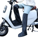 Water-resistant Boot Gear Reusable Overshoes Cycling Rain Shoe Covers Anti-slip Black