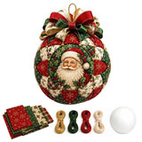 Christmas Patchwork Ball DIY Craft Kit for Adults Ornaments Style 1