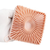 Dual-Sided Silicone Shower Body Brush – Soft & Firm Exfoliating Scrubber Pink