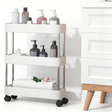 3 Tier Slim Rolling Storage Cart Bathroom Organizer for Kitchen & Laundry