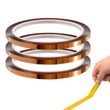 3 Rolls 5 mm Heat Tape for Sublimation Transfer Heat Resistant Press