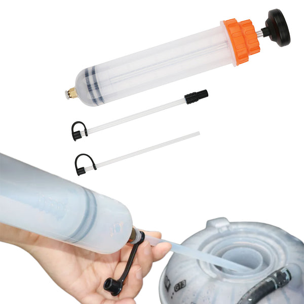 500CC Waste Oil Fluid Extractor Pump Manual Suction Vacuum Fuel Transfer Tool for Car Orange