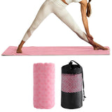 Non Slip Yoga Mat Towel Microfiber Mat Sized Yoga Towel for Hot Yoga Pink