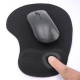 Ergonomic Non-Slip Mouse Pad with Silicone Wrist Rest for Computer Black