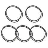 5Pcs Woven Necklace Rope Leather Cord Adjustable Rope for DIY Jewelry Black