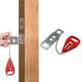 Portable Door Lock Travel Security Device Red