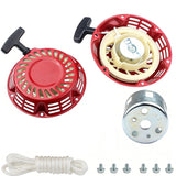 Recoil Pull Starter Compatible With Honda GX120 GX160 168F 5.5HP 6.5HP Engines Red