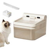 4L Automatic Cat Water Fountain Rechargeable with Sensor Apricot