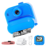 DIY Instant Print Camera with 48MP Photos and Built-in Mini Printer Blue