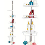 4 Tier Telescopic Bathroom Corner Shelf Shower Caddy Small