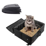 Portable Foldable Cat Travel Litter Box – Waterproof & Easy to Clean Black