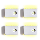 4Pcs Motion Sensor Night Lights for Stairs Indoor Hallway Stairway Bathroom Warm White