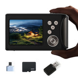 2.4-Inch Digital Point & Shoot Camera with 16X Zoom for Teens and Beginners Black