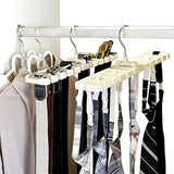 2Pcs Belt and Tie Hangers for Closet Organizer with 20 Hooks Beige