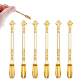 6Pcs Mini Powder Ladle Scoop Mini Spoon Spatula Metal Shovel Silver color Spoon Gold