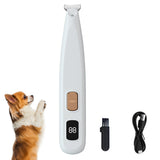 Cordless LED Dual-Speed Pet Paw Trimmer for Dogs & Cats White
