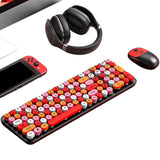 2.4GHz  Wireless Keyboard and Mouse Combo Cute Pink