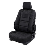 Tactical Seat Cover for Trucks Front Auto with Storage Pockets Black