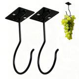 Self Adhesive Banana Hook Under Cabinet Foldable Banana Hanger for Kitchen Black