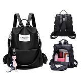 Large Capacity Anti-theft Backpack Multifunctional Travel Bag Black