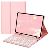 Bluetooth Touchpad with Detachable Magnetized Keyboard for Samsung Galaxy Tab A9 / A9 Plus Pink