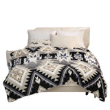 Aztec Geometry Travel  Throw Blanket Couch Bed Blanket Gray