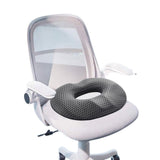 Men's Donut Seat Cushion Thick Memory Foam Pillow for Office Home Chairs Gray