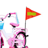 Bicycle Security Flag with Pole Reflective Strip Adjustable Stainless Steel Bicycle Handlebar Flag for Cycling Small
