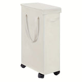 65L Slim Laundry Basket Narrow Laundry Hamper with Handles for Laundry Room Beige