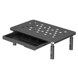 Computer Monitor Laptop Riser Desktop Organizer Space Saver Adjustable Height Black