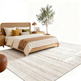 Bohemian Rug Soft Machine Washable for Bedroom Under Dining Table Home Office Beige