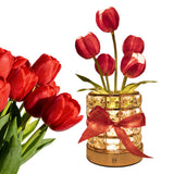 Tulip Flower Lamp 3 Color Dimming Night Light Valentine’s Day Gift Red