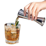 Stainless Steel Double Jigger 30ml 60ml Cocktail Bar Measuring Cup for Bartending Silver