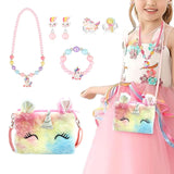 Cute Unicorn Sling Bag Set for Girls Rainbow Crossbody Bag Dress Up Accessories Style 3