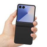 Case and Screen Protector Compatible With Samsung Galaxy Z Flip 8 with Hinge Cover Black