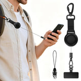 Anti-theft Phone Tether Phone Lanyard Retractable Steel Line with Locking Carabiner and Metal 360 Degree