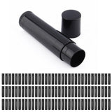 100 PCS Empty lipstick Plastic Lip Balm Container Tubes Caps 5g DIY Balm Black