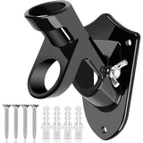 45 and 90 Degree Dual Hole Flag Pole Wall Mount Adjustable Aluminum Black