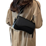 One Shoulder Bag for Women Trendy Underarm Fashion Handbag Black