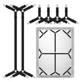 6Pcs Bed Sheet Straps Secure and Fitted Sheet Straps for Bedding Black