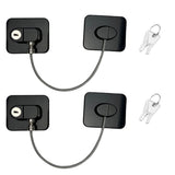 2PCS Mini Fridge Lock Cabinet Lock with Keys for Freezer Cabinets Drawers Black
