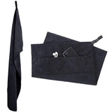 120x50cm Microfibre Towel Quick Dry Gym with Pocket and Silicone Base Black