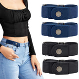 Adjustable Loop No Buckle Elastic Belt for Women Men Side Belts Style 1