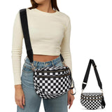Oxford Cloth Large Capacity Crossbody Bag – Lightweight Shoulder Messenger Bag for Women Black & White