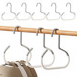 8 Pcs No Drill Hat Storage Hooks Iron Ring for Closet Caps Scarves White