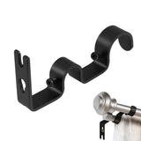 Hang Double Center Support Curtain Rod Bracket Pole Holder Hook for 1.8cm 2.6cm Rods