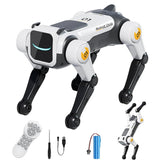 AI Robot Dog Toy Remote Control Stunt with Voice Commands Gray