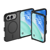 Easy Attached PC TPU Phone Case Compatible With iPhone Duo with Wireless Charging Black