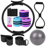 Yoga Set Pilates Essentials Kit for Women with Ring and Ball Black
